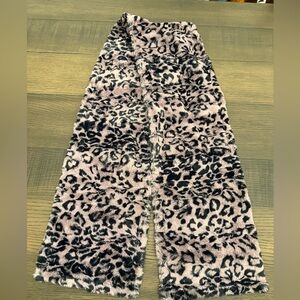 Sew Sweet Minky Purple and Black Jaguar Elderberry Leopard Print Fuzzy Scarf